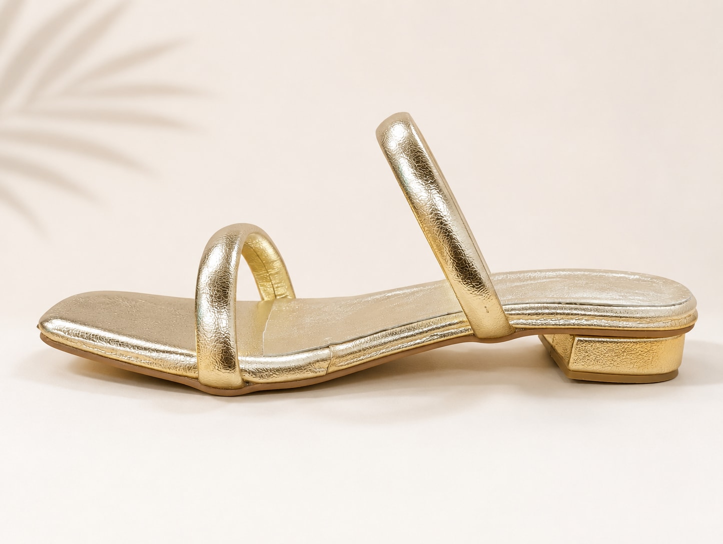 GOLD CASUAL FLATS — handcrafted Slides by Wear Adora 1