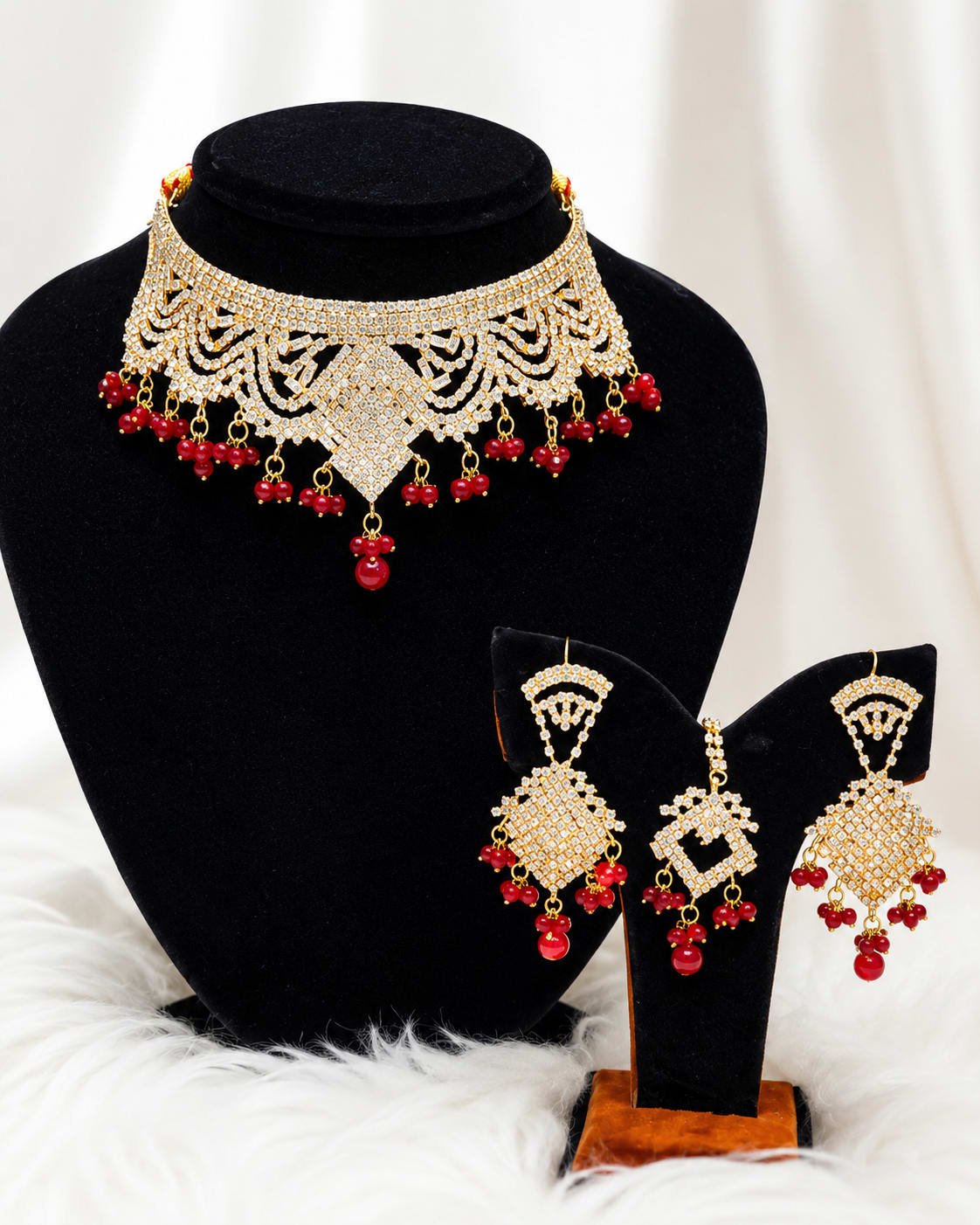 Noor-e-Zar Bridal Choker Set — handcrafted Necklace by Wear Adora Pakistan