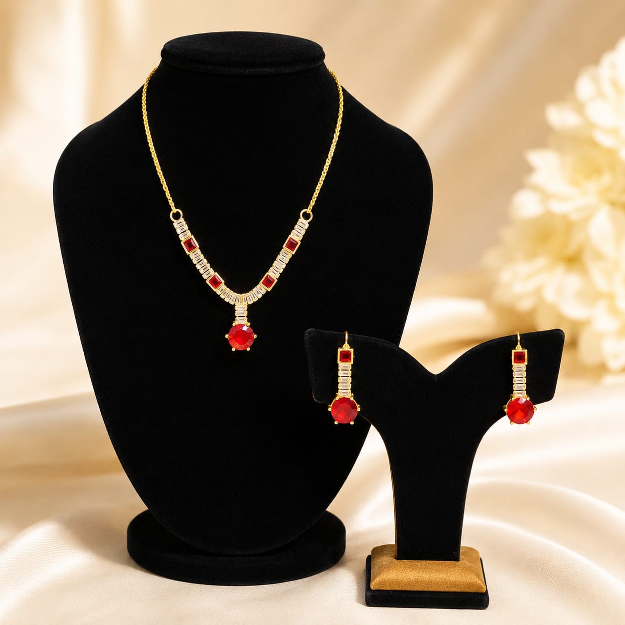 Rosé Charm Necklace Set — handcrafted Necklace by Wear Adora 4