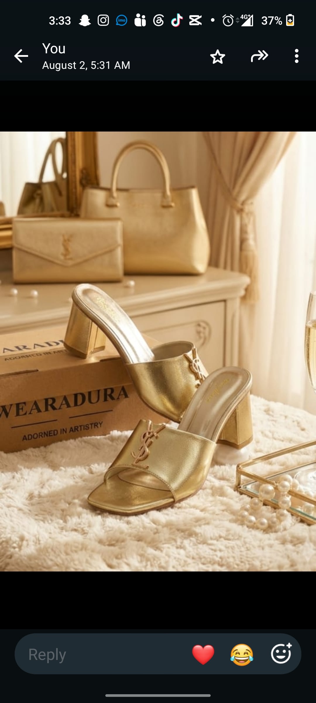Golden Ysl — handcrafted Heels by Wear Adora