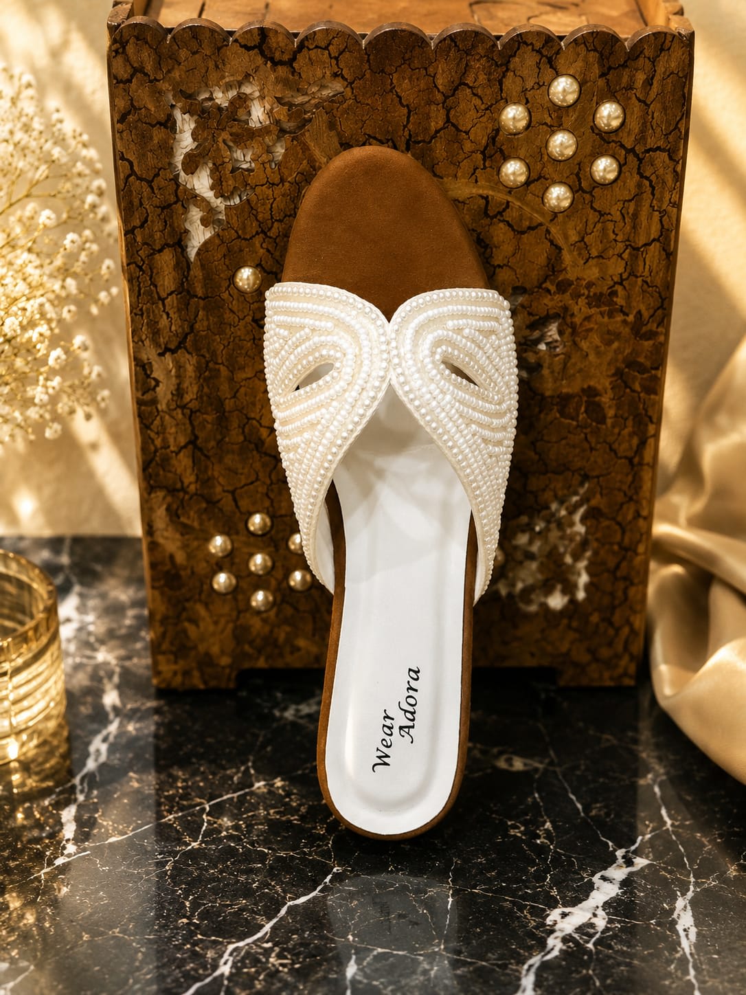 Pearl Knot Flat Slides — handcrafted Slides by Wear Adora 5