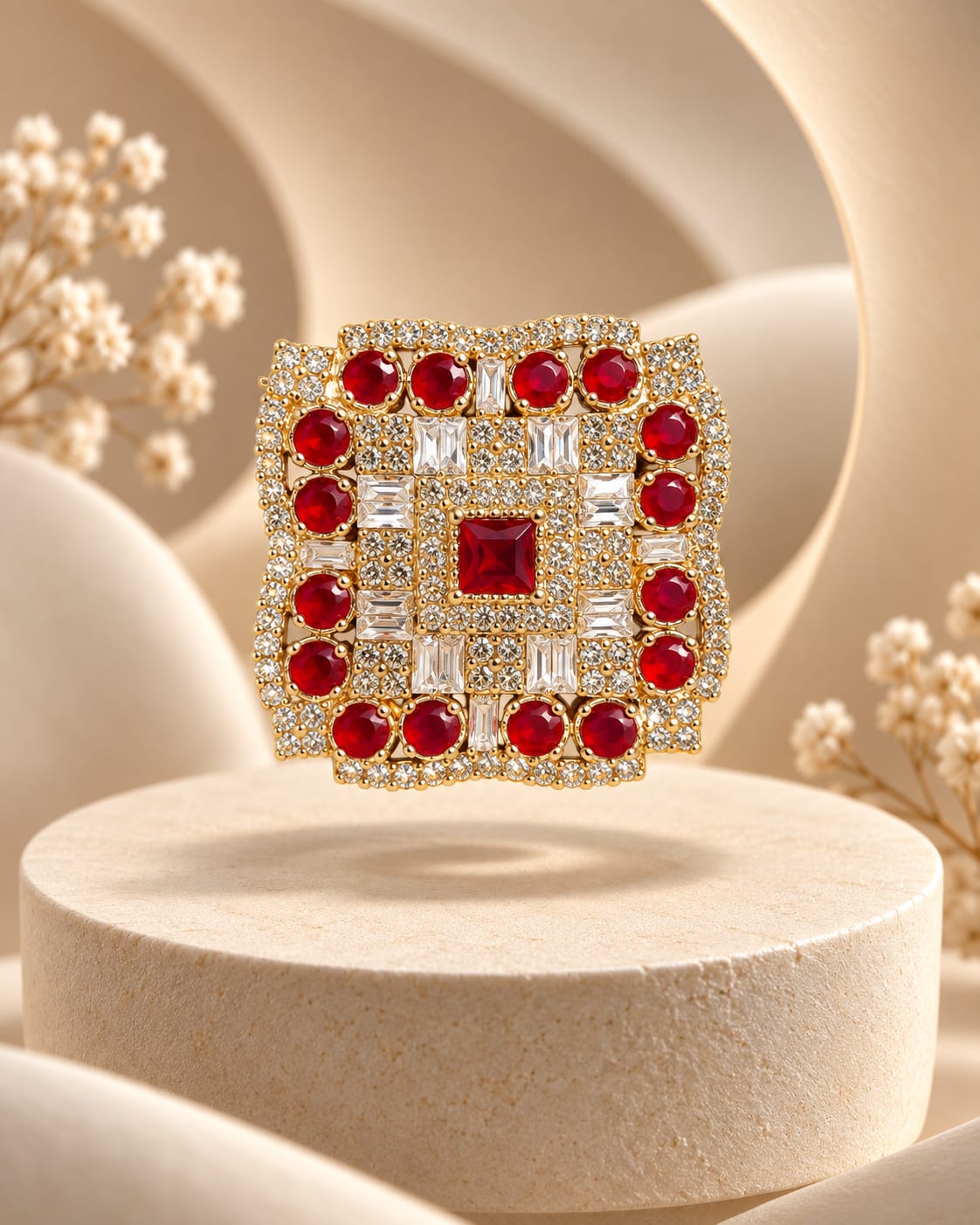 Nooré Zircon Statement Ring — handcrafted Ring by Wear Adora