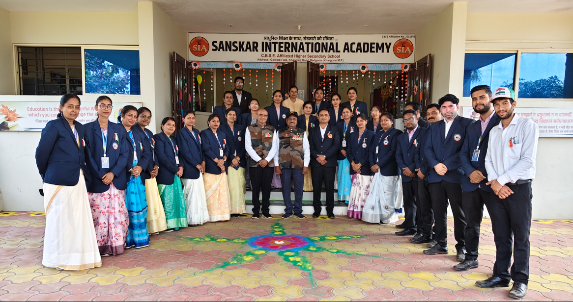 Teaching faculty and staff members of Sanskar International Academy Khargone
