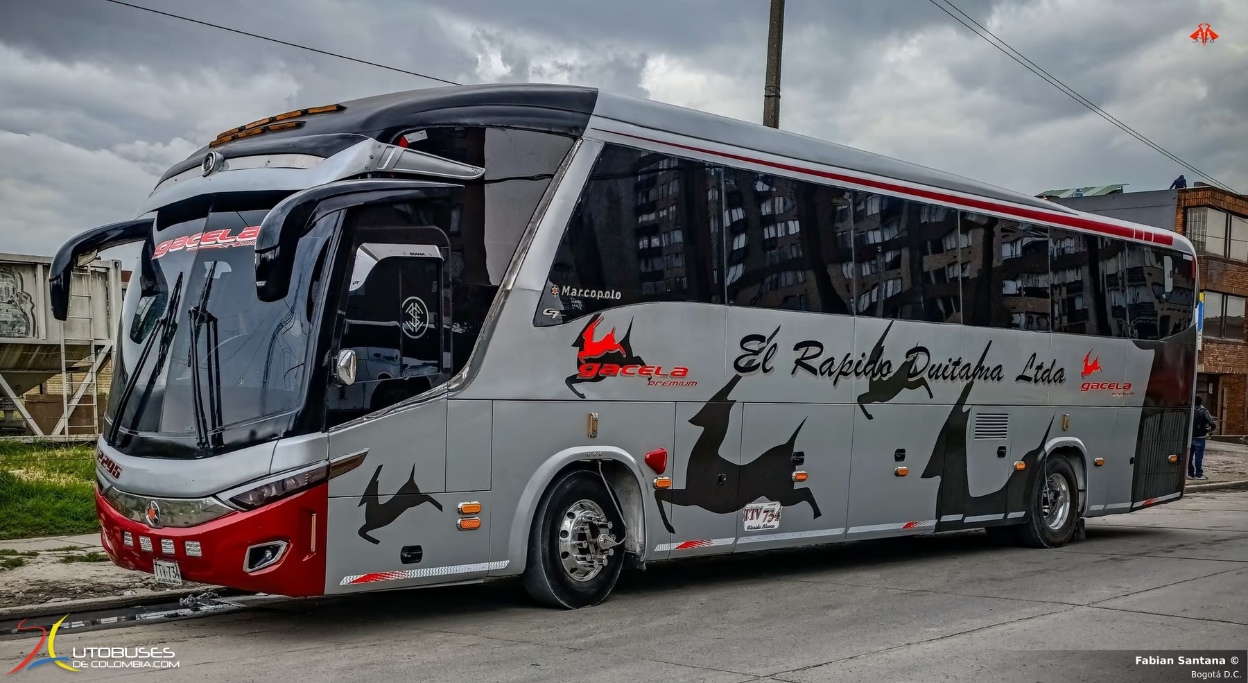 Marcopolo Paradiso 1200 G7 Scania K400 de El Rápido Duitama