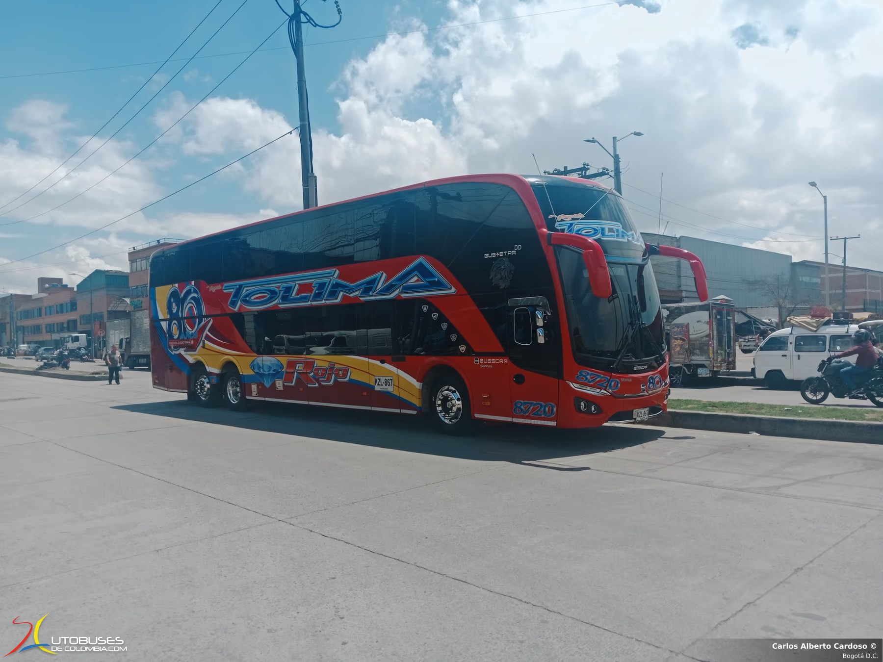 Busscar Busstar DD S2 Scania K450 de Rápido Tolima