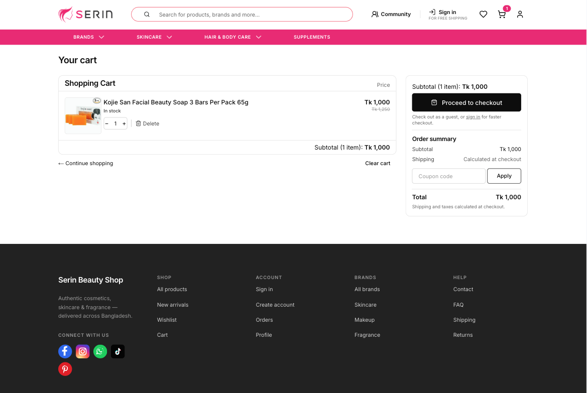 Real-Time Shopping Cart & Coupon Redemption Engine Seamless Order Management with Automated Subtotal and Promo Code Processing