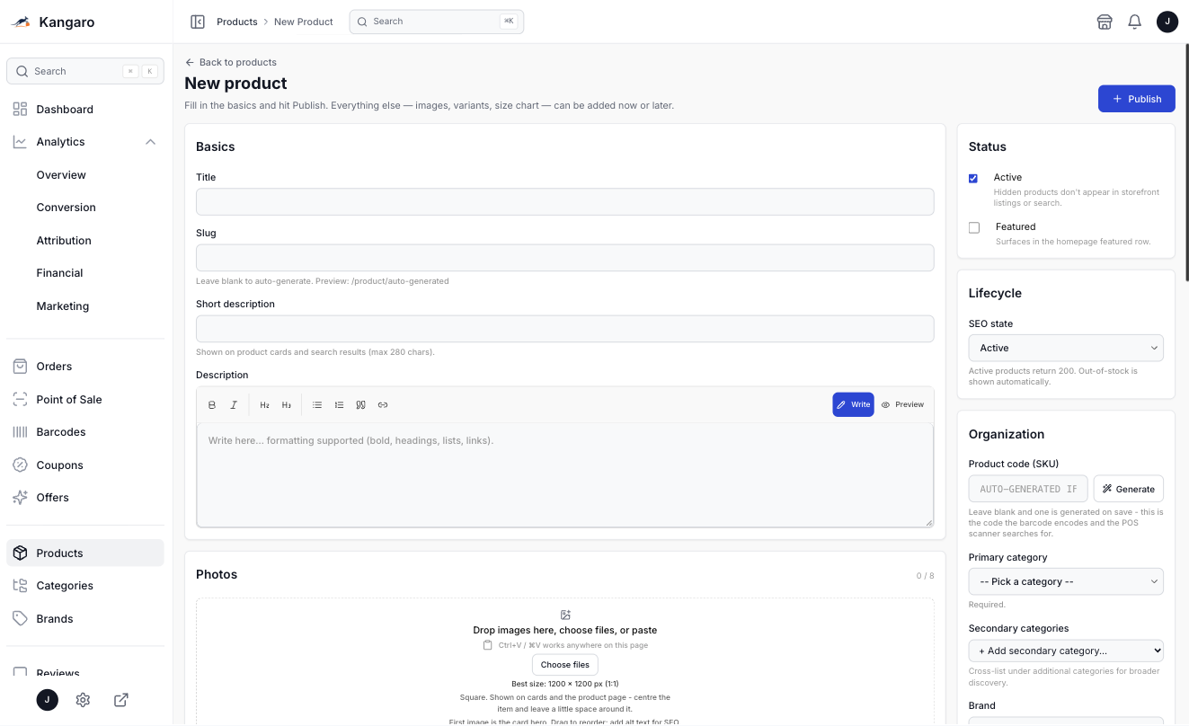 Kangaroo Order Processing & Logistics Management Console Advanced Order Detail System with Automated Shipping API Integr