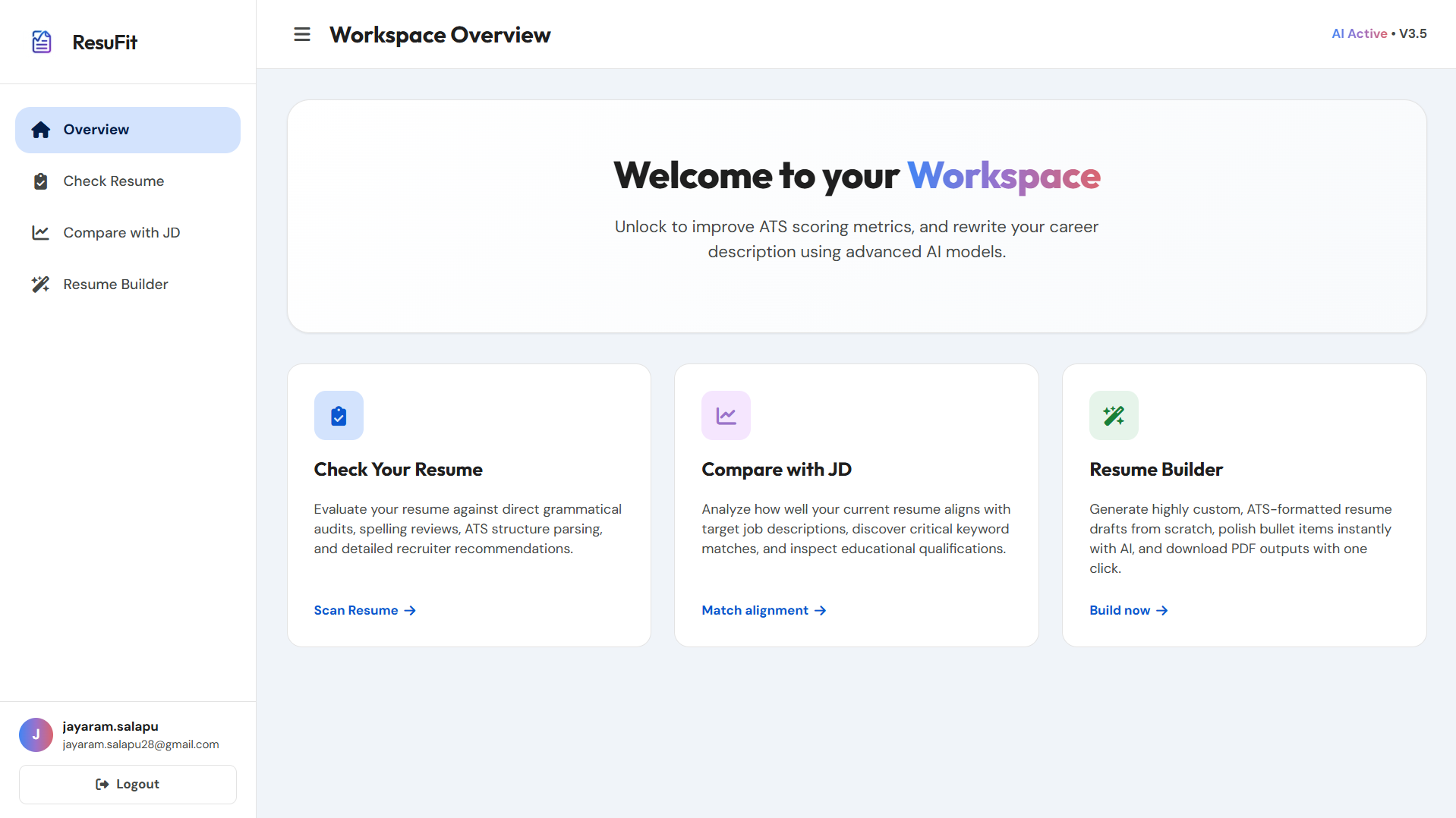 ResuFit screenshot