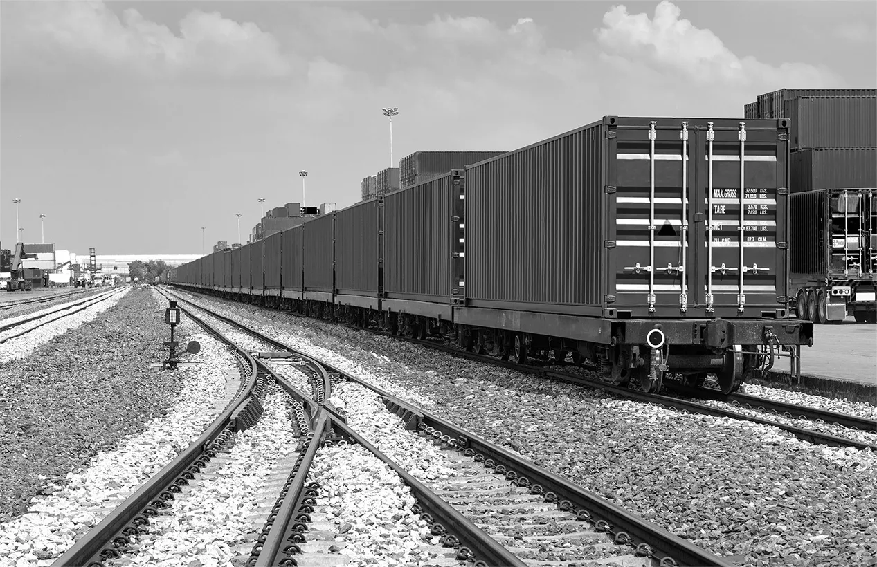 Railway cargo being transported at GWSI Chester