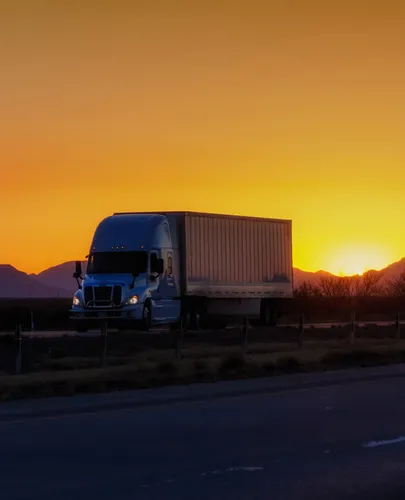 Semi truck on highway