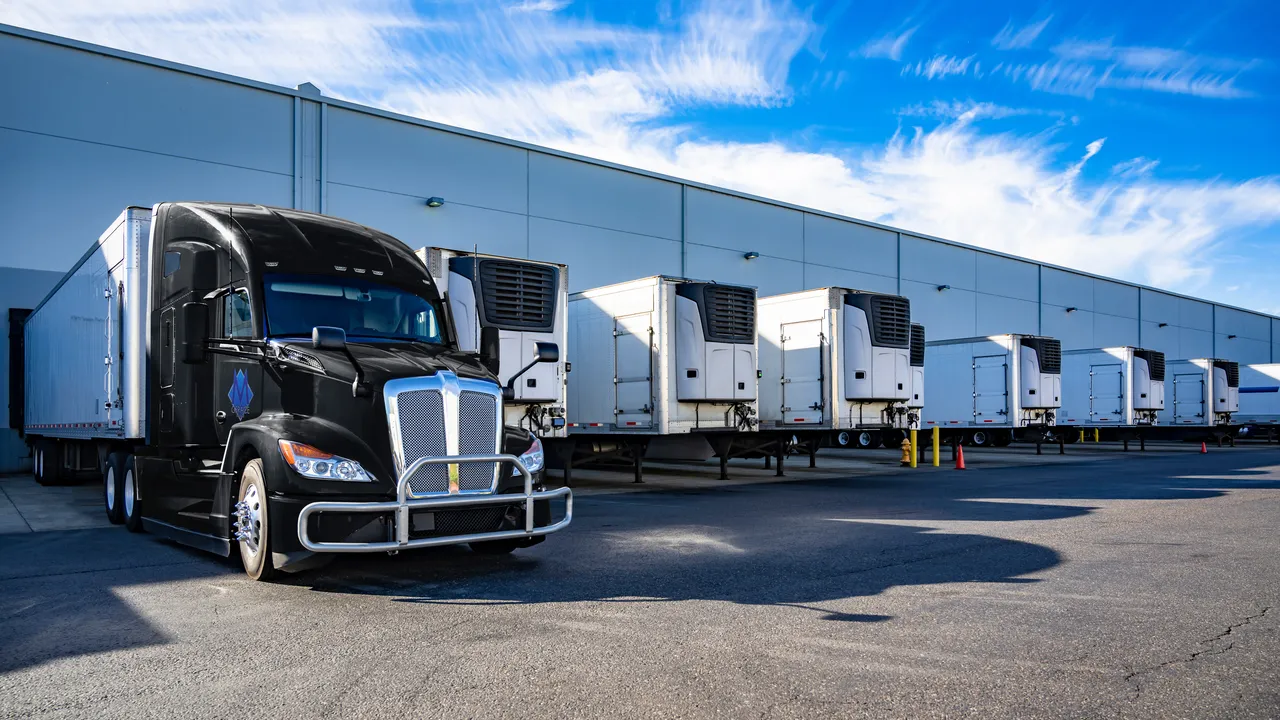 GWSI truck at a warehouse dock