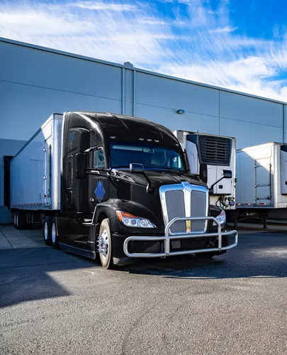 GWSI truck at a warehouse dock