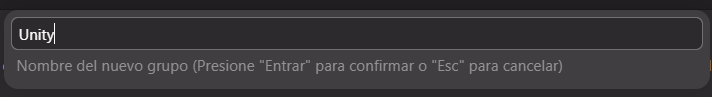 Create group name input box