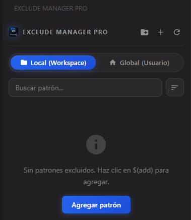 Scope tabs - Local Workspace and Global User