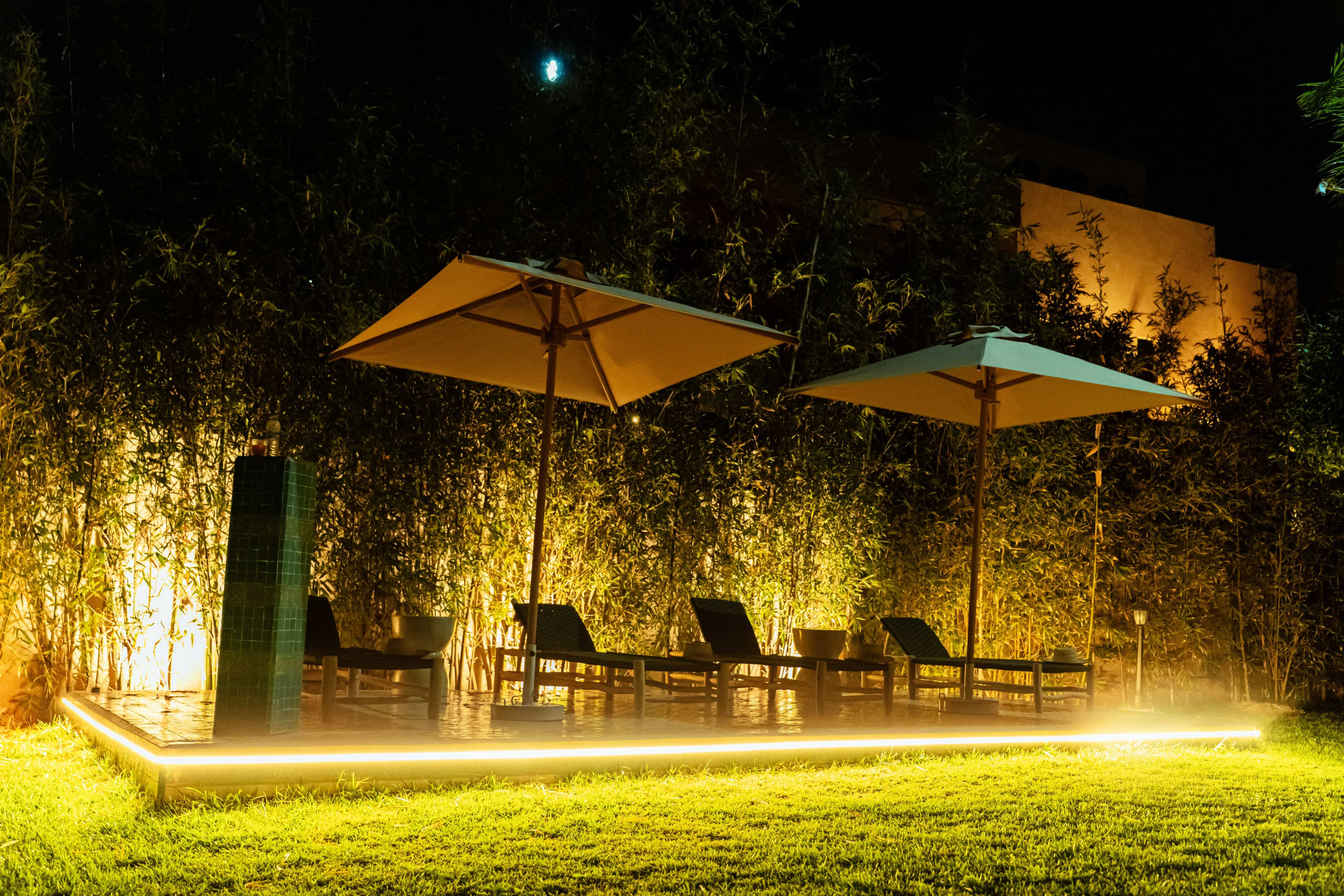Villa Argan Golf — piscine privée avec vue sur le golf de Marrakech