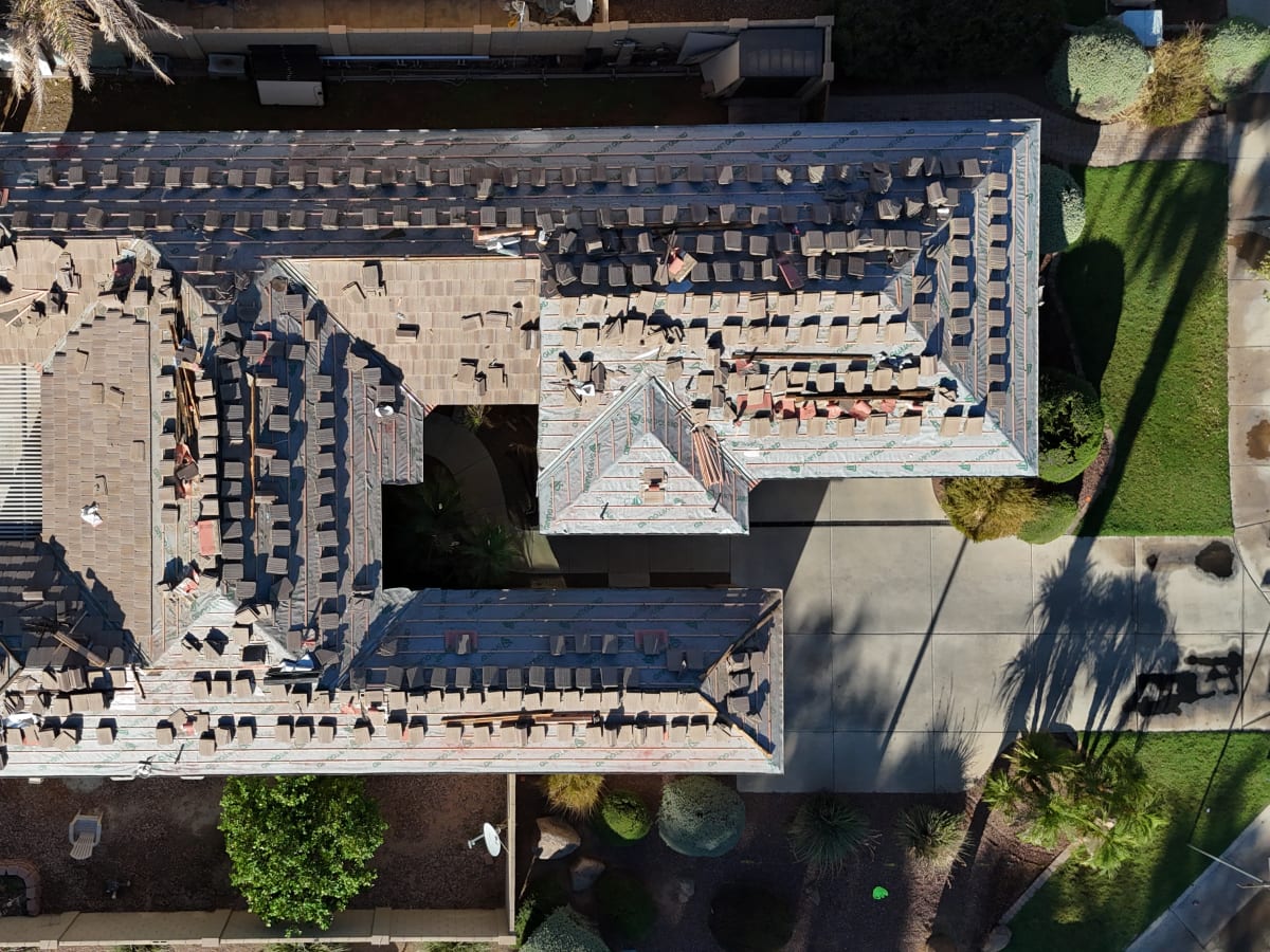 Concrete tile install by Roof Boyz in Chandler, AZ