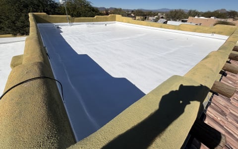 Foam roof recoat by Roof Boyz in Scottsdale, AZ