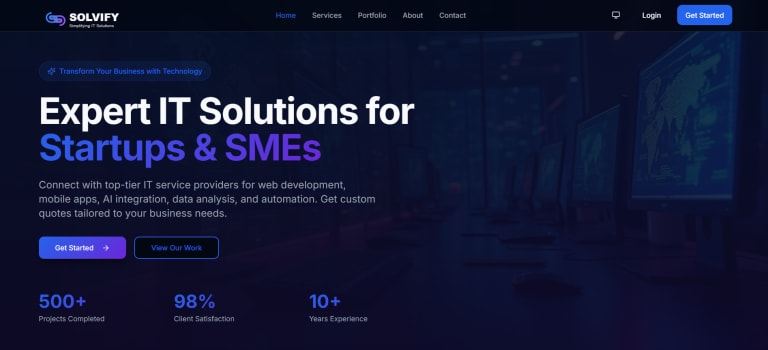 Solvify- IT Solutions & Digital Services Screenshot