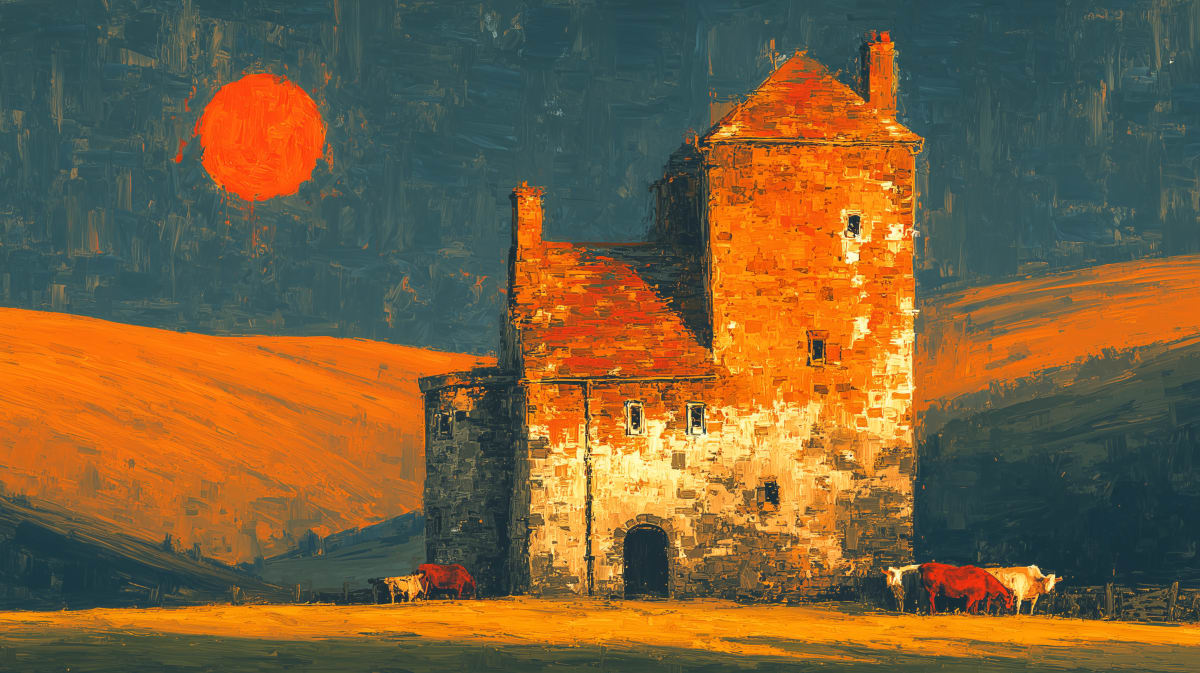 Stone pele tower — fortified defence of the border families