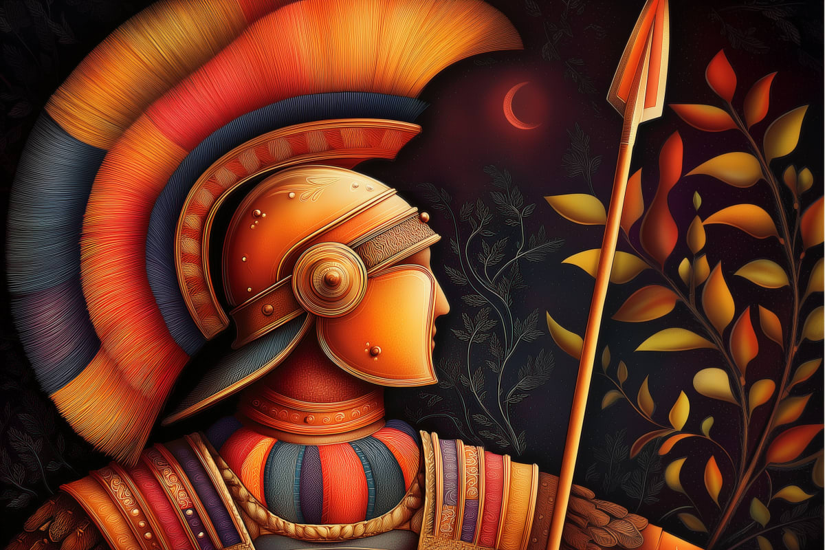 Armed knight on the moors