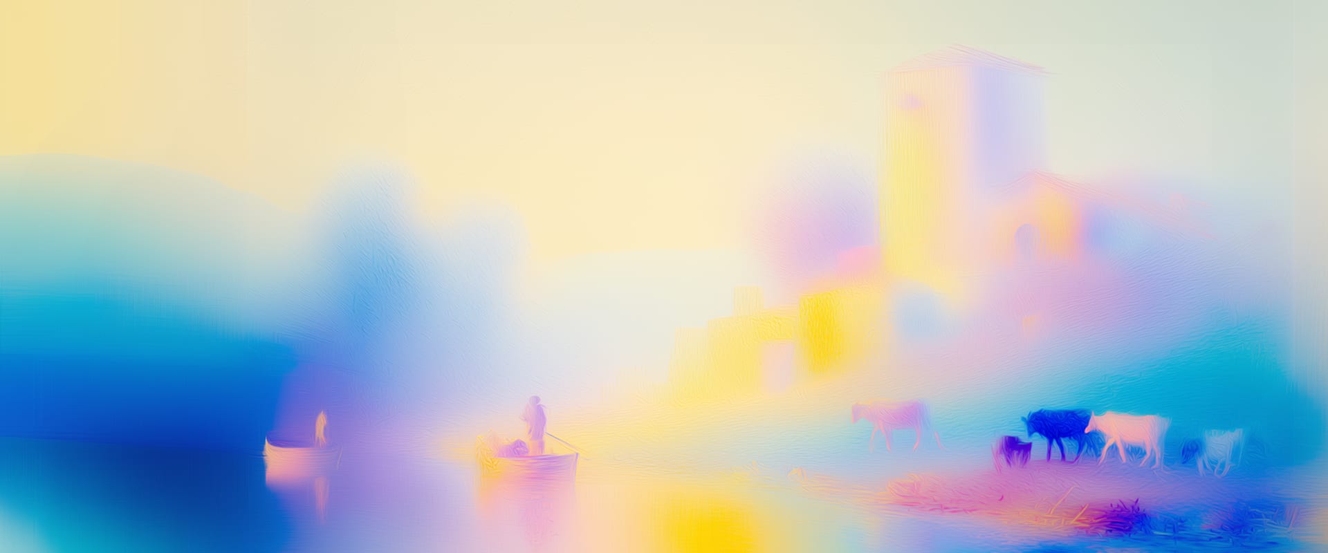 Norham Castle at dawn above the River Tweed