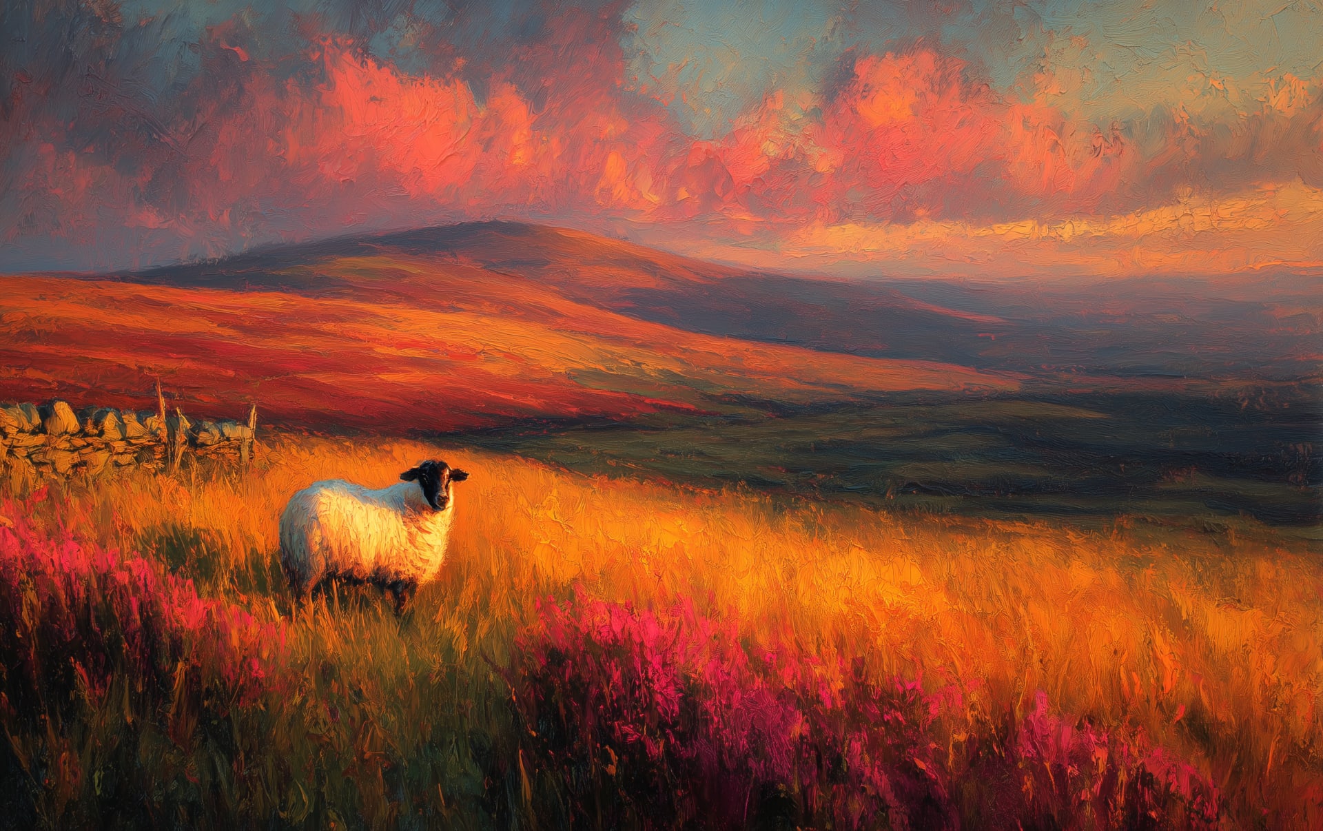 Open moorland in the Cheviot Hills where prehistoric rock art lies hidden in the heather