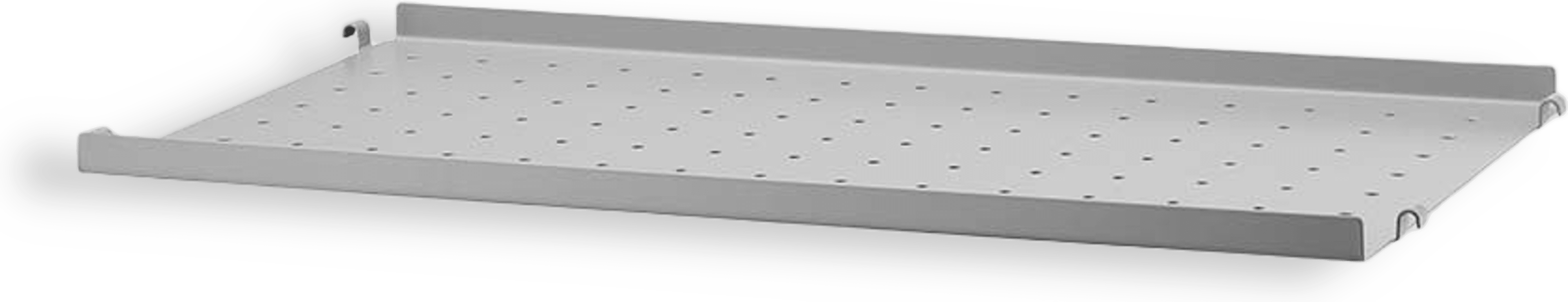 metallhyllplan låg kant b58 x d30 cm