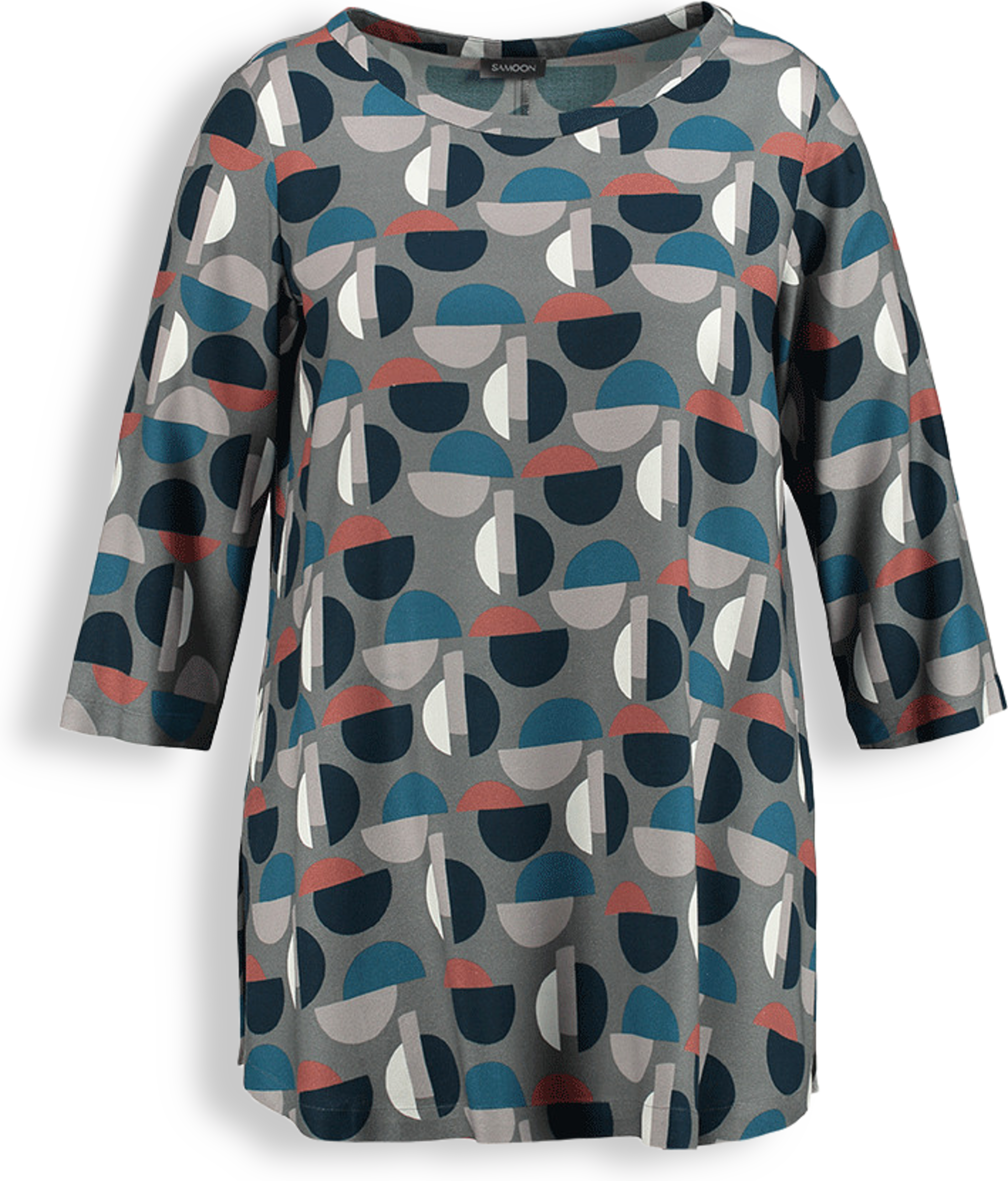 Blus med 3/4 lång ärm