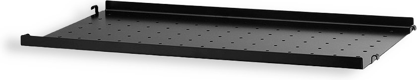 metallhyllplan låg kant b58 x d30 cm