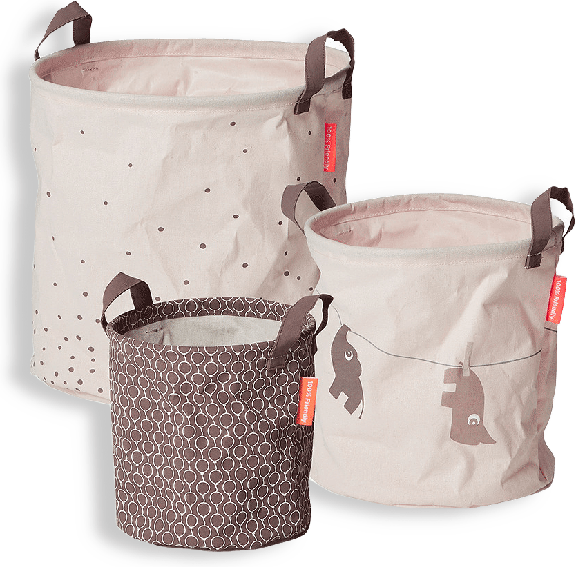Förvaringskorg 3-pack, Soft Storage Baskets