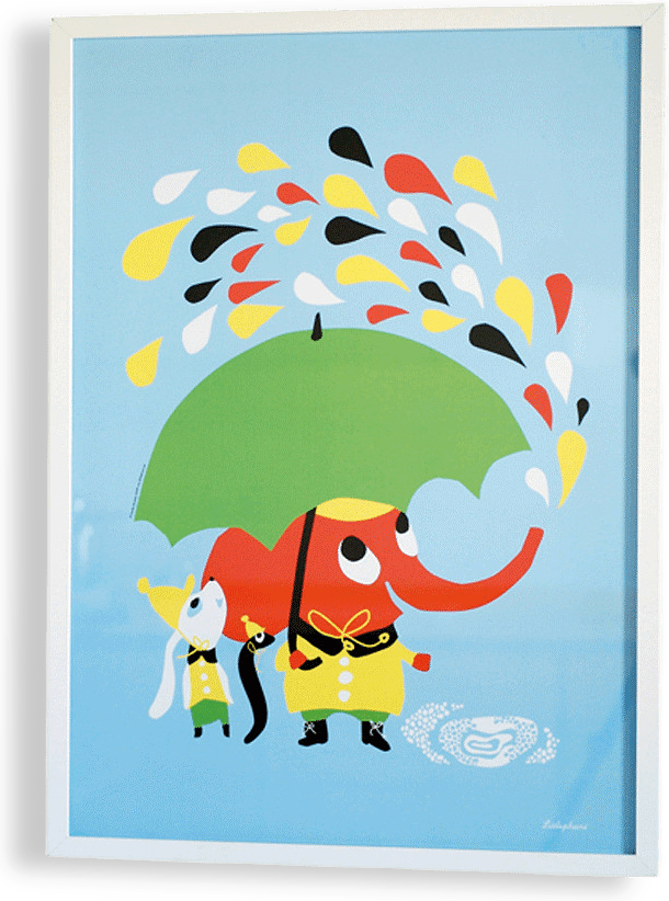 Grafiskt Print, Rain