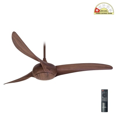 Curve Walnut wood Ceiling Fan