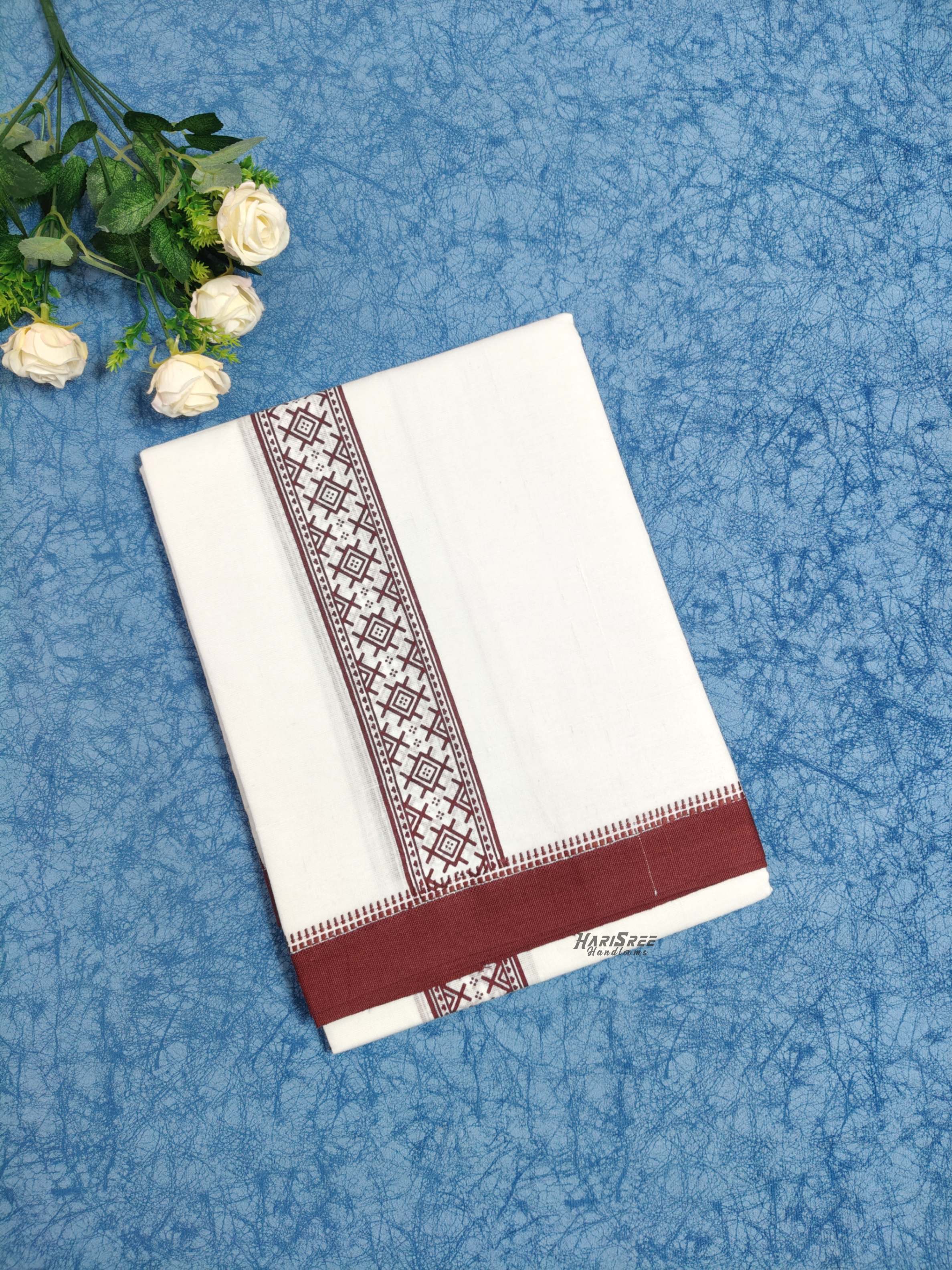 Cotton Single Mundu Colour Printed Desigin - HS6002