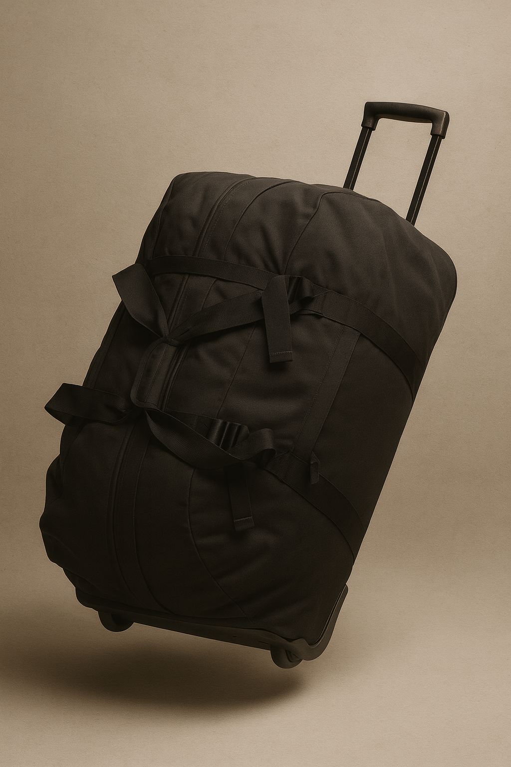 Luggage bag on neutral background