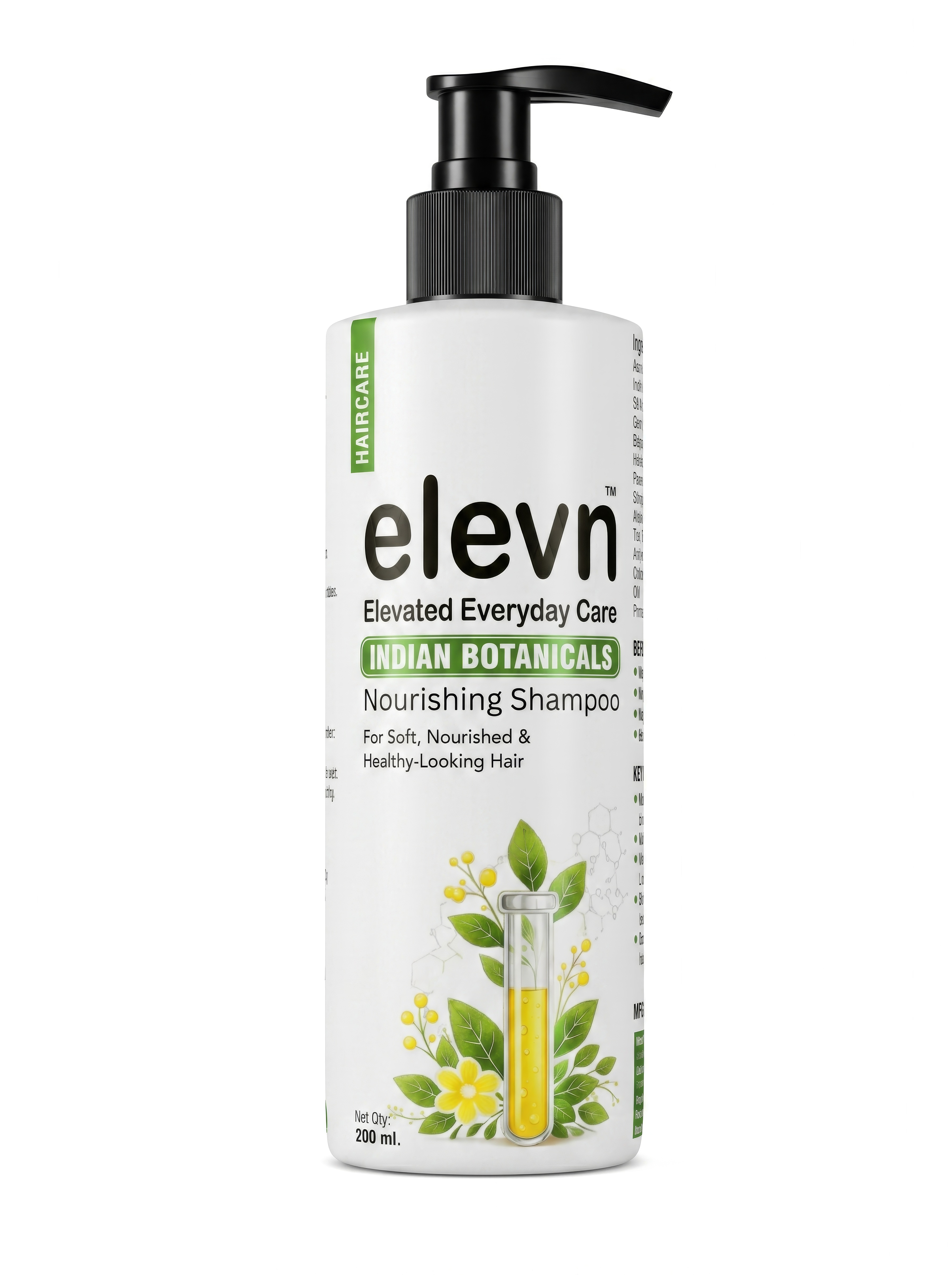 ELEVN Nourishing Shampoo with Indian Botanicals | Haircare Shampoo for Soft, Nourished & Healthy Hair | Suitable for All Hair Types | 200 ml