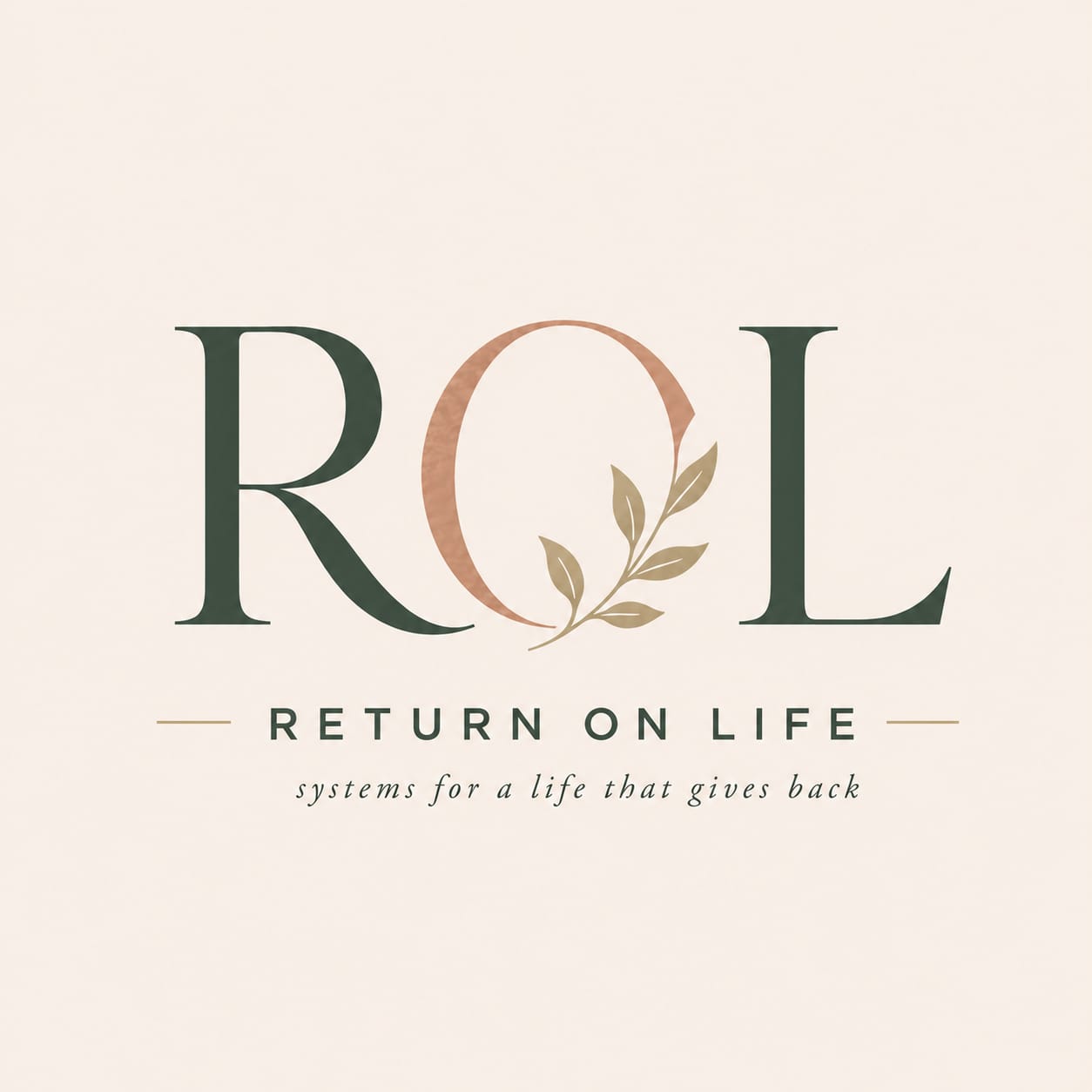 Return on Life: Home Edition | Build a Calmer, Organized Home & Reclaim Your Time logo