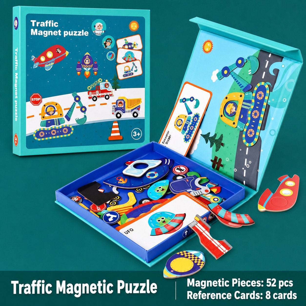 Magnetic Puzzle Board Kids Educational Puzzle Toy Style Options
