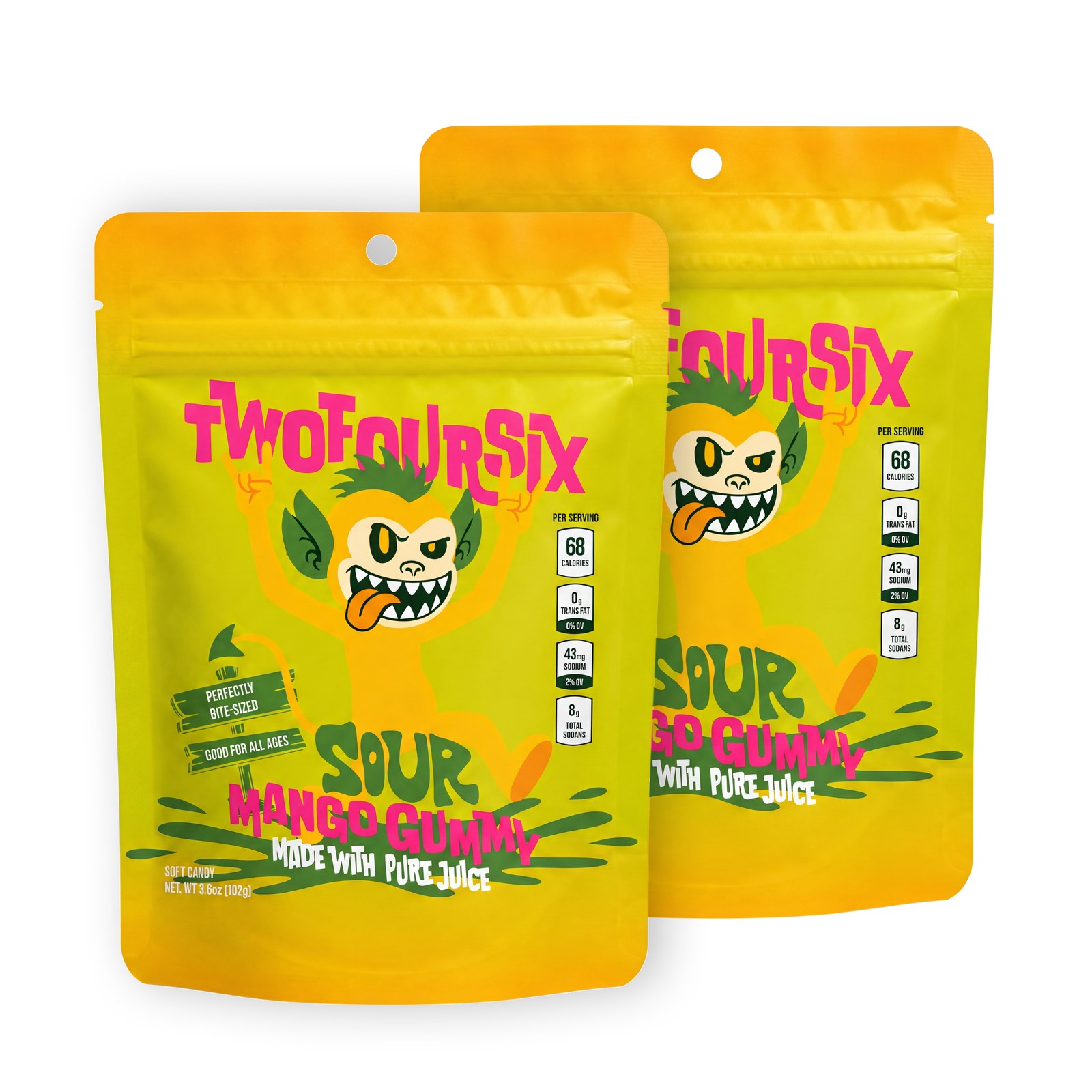 TwoFourSix Sour Mango Gummies