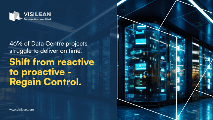 46% of Data Centre projects struggle to deliver on time. Shift from reactive to proactive  – Regain Control