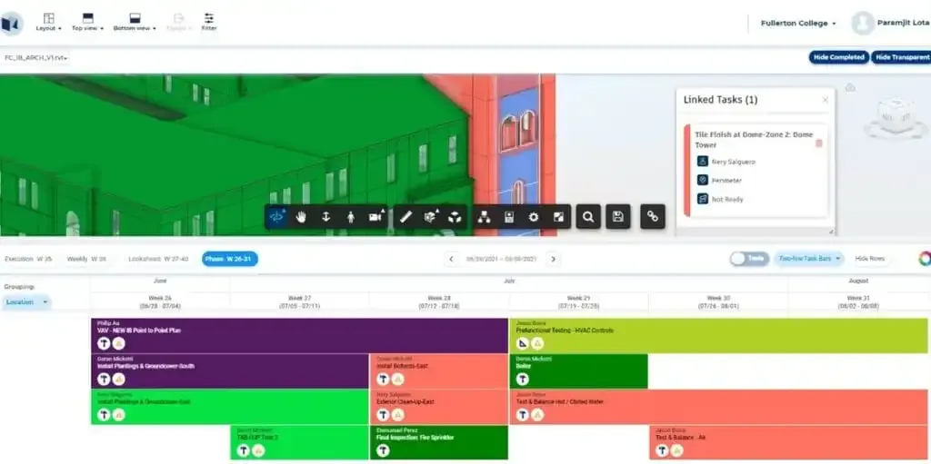 Real-time 4D planning & monitoring- VisiLean