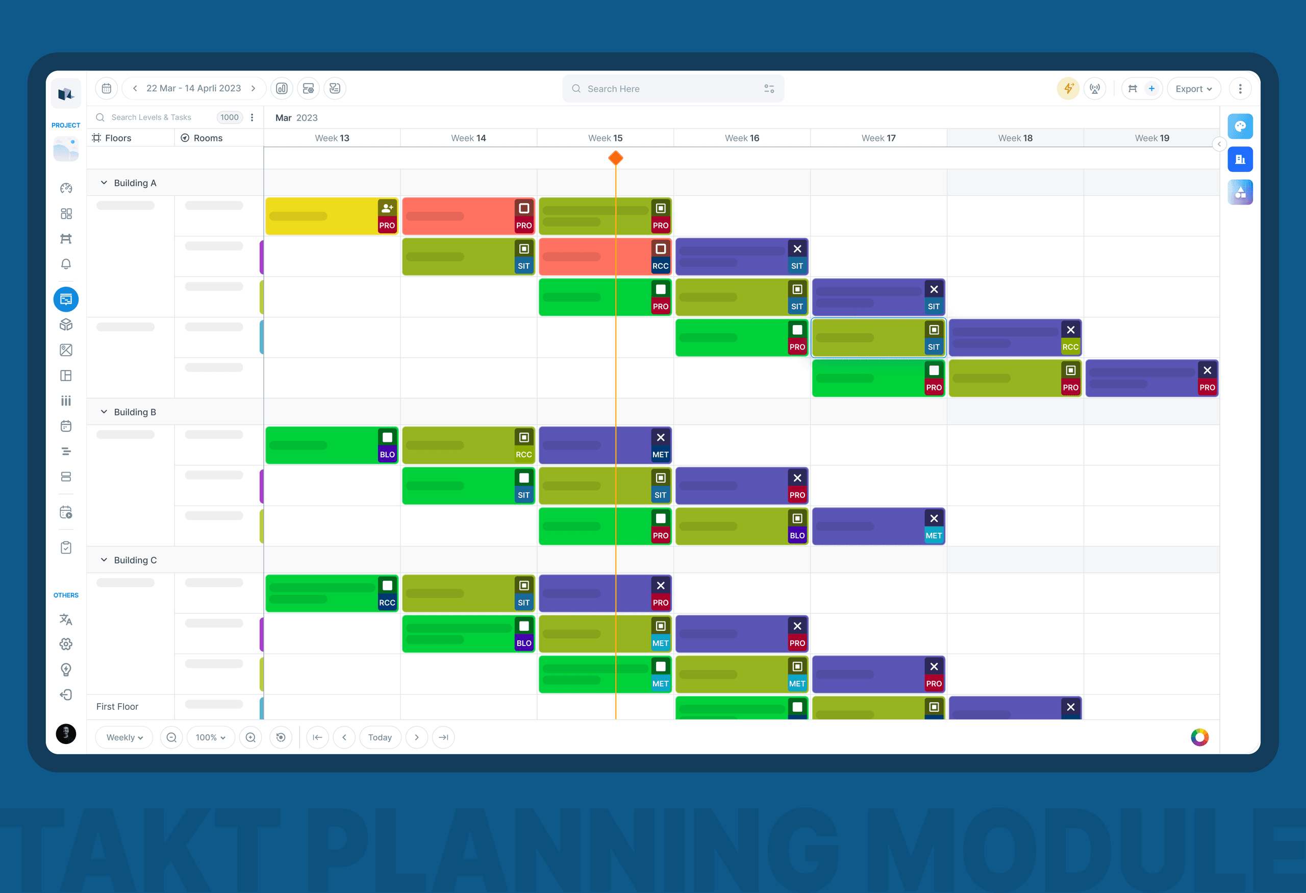 Takt Planning Module visual