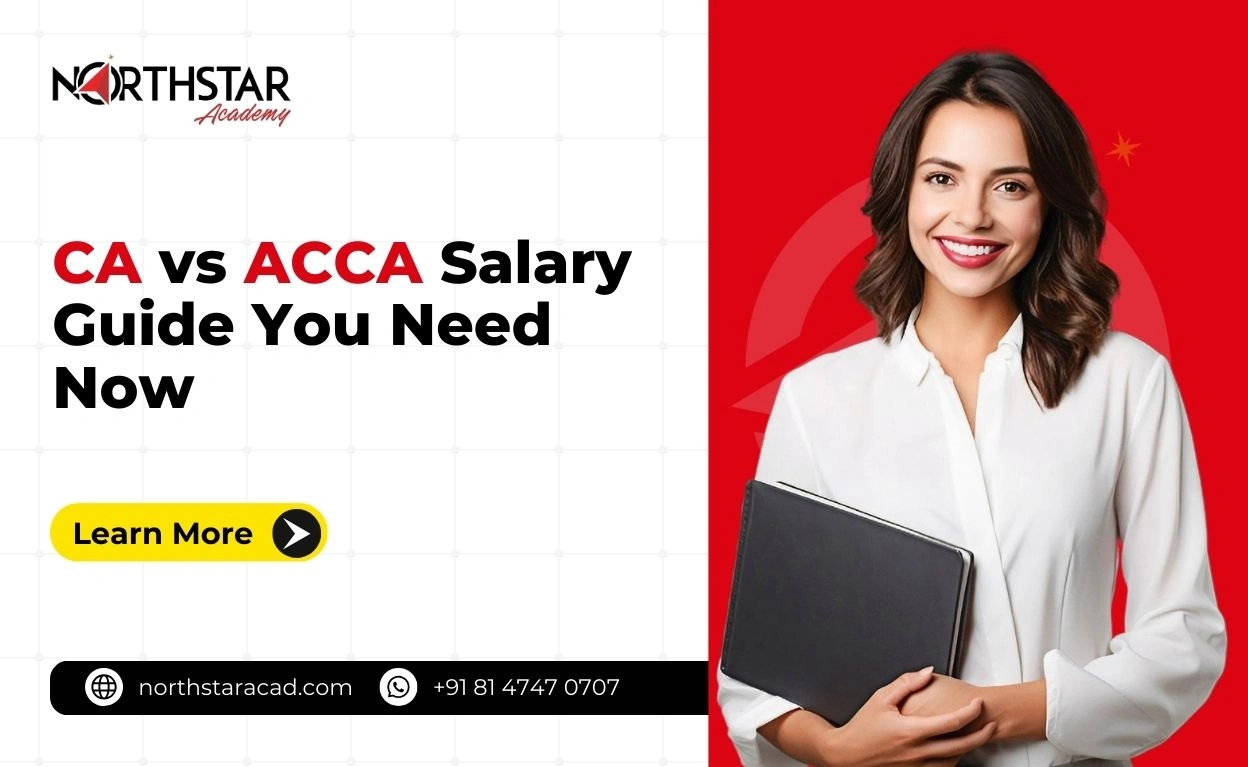 CA vs ACCA salary comparison, ACCA salary chart, CA salary guide infographic