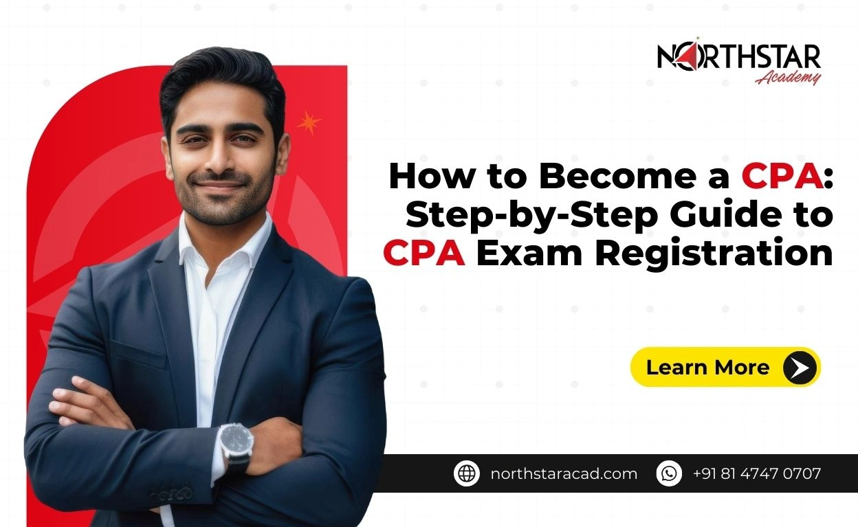 CPA exam registration process, step-by-step CPA exam guide, how to become a CPA illustration