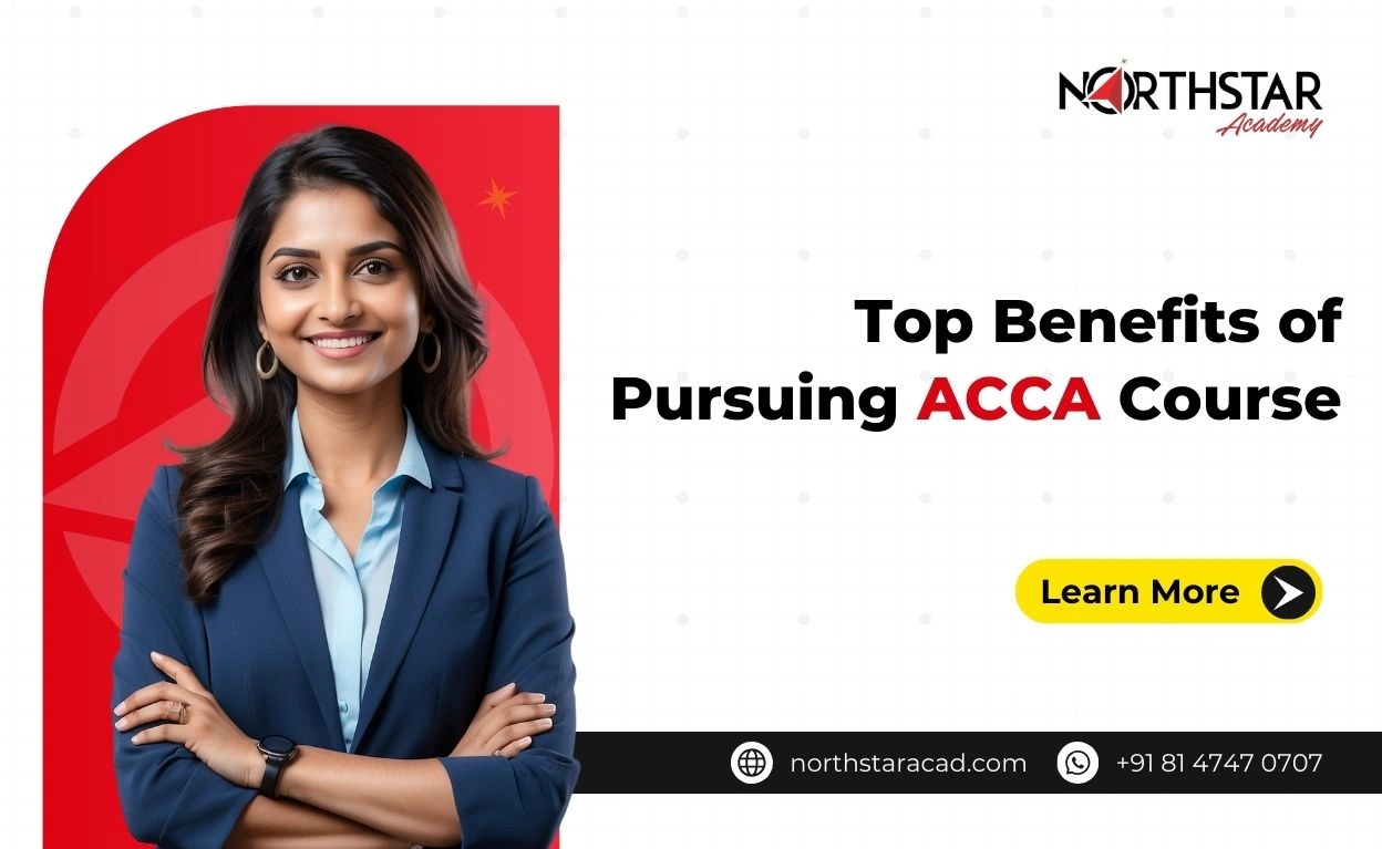 ACCA course benefits infographic, student achieving success through ACCA, global career paths after ACCA