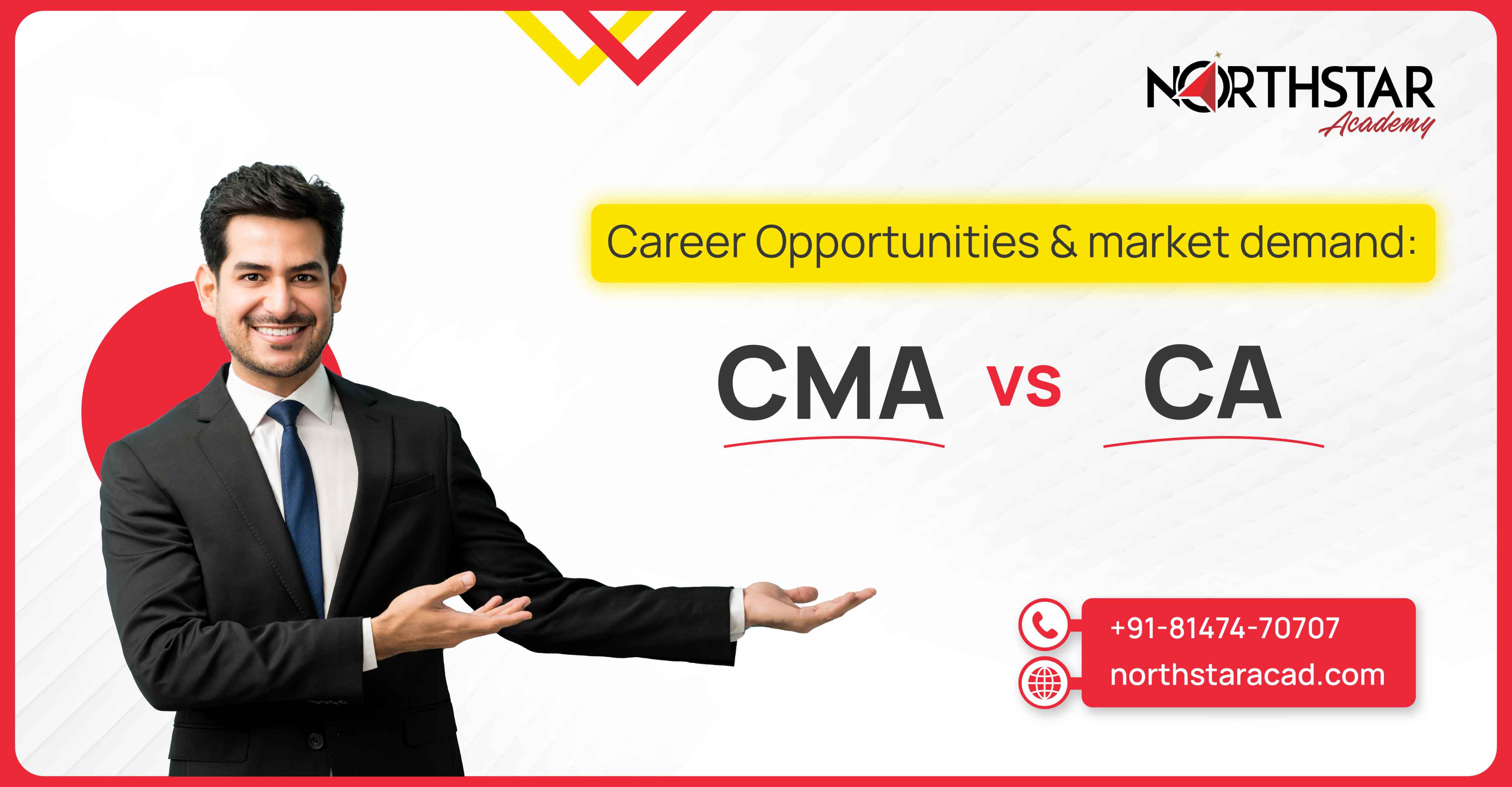 CMA vs CA career comparison chart, salary comparison of CMA and CA, job opportunities for CMA and CA professionals
