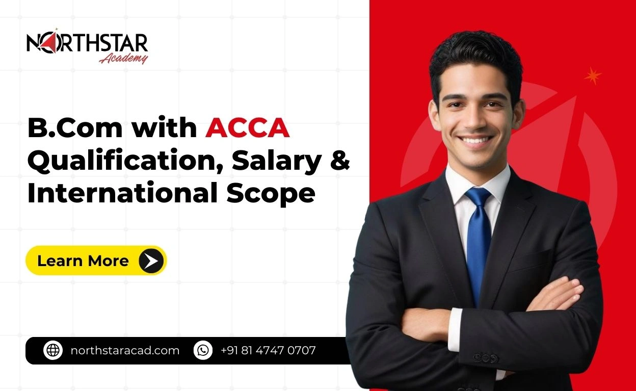 Student pursuing BCom with ACCA, salary graph for BCom ACCA graduates, global job opportunities for BCom with ACCA