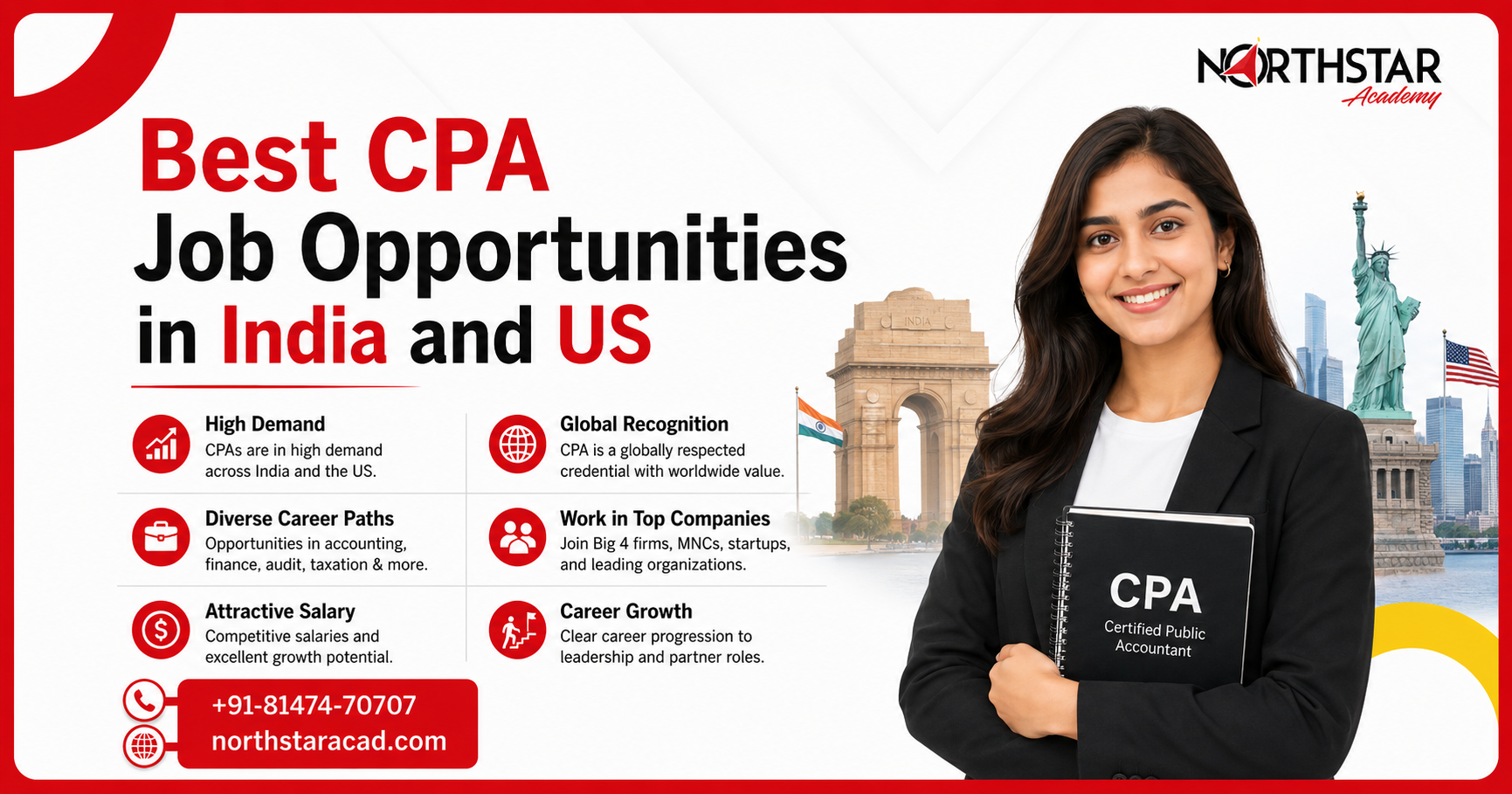 CPA job roles in India and US, CPA career growth chart, top companies hiring CPAs