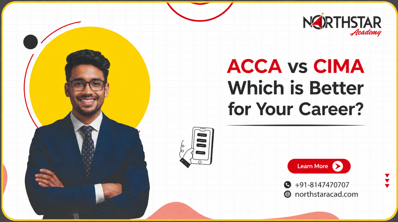 ACCA vs CIMA comparison chart, student comparing ACCA and CIMA qualifications, career options after ACCA and CIMA