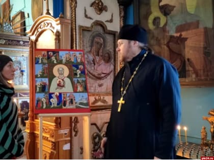 В строящуюся часовню в Пушкиногорском районе передали икону святого Тимофея