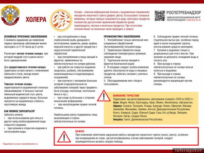 Публикуем памятку по профилактике холеры